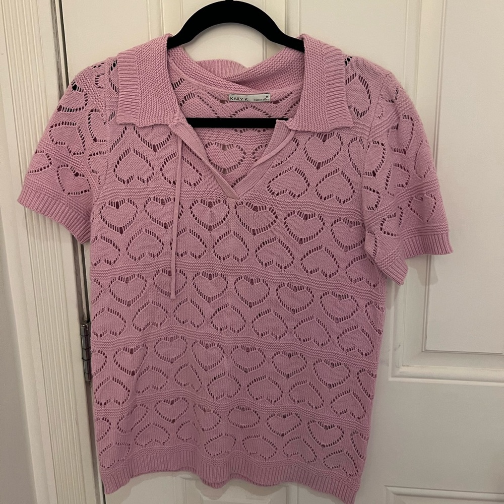 Adorable Purple Heart top